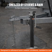 VEVOR Cabezal de Enganche para Remolque para Bola de Enganche Canal de 50,8 mm Carga de 2268 kg Acoplador de Lengüeta de Remolque Recto para Autocaravana, Furgoneta, SUV, Superficie Galvanizada