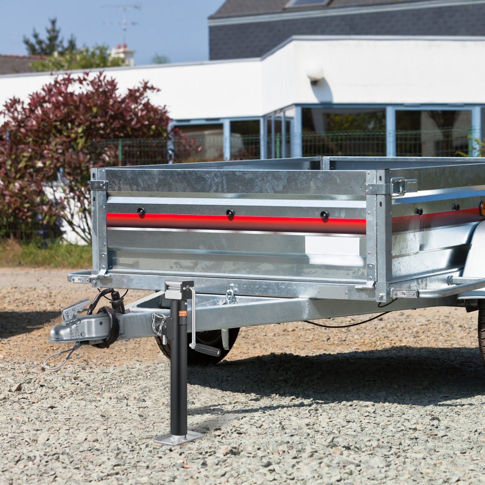 VEVOR Cabezal de Enganche para Remolque para Bola de Enganche Canal de 50,8 mm Carga de 2268 kg Acoplador de Lengüeta de Remolque Recto para Autocaravana, Furgoneta, SUV, Superficie Galvanizada