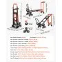 VEVOR Carro de Escaleras Carga Máxima de 350 kg, Carretilla de Mano Plegable para Subir Escaleras con Asa y Ruedas, para Transporte, Almacén, Aeropuerto, Centro Comercial, Mudanzas, Oficina