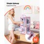 VEVOR Máquina de Garras de 30 W para Juegos de Feria, con Efectos de Luz y Sonido, Modo Garra de Acero, Compatible con Peluches de 40 a 80 mm, Ideal para Cines y Juegos Domésticos, Color Rosa