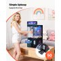 VEVOR Máquina de Garras 60 W para Juegos de Feria, con Efectos de Luz y Sonido, Modo Garra, Compatible con Peluches 40 a 80 mm, para Cines y Juegos Domésticos, Negro y Morado, 405 x 545 x 900 mm