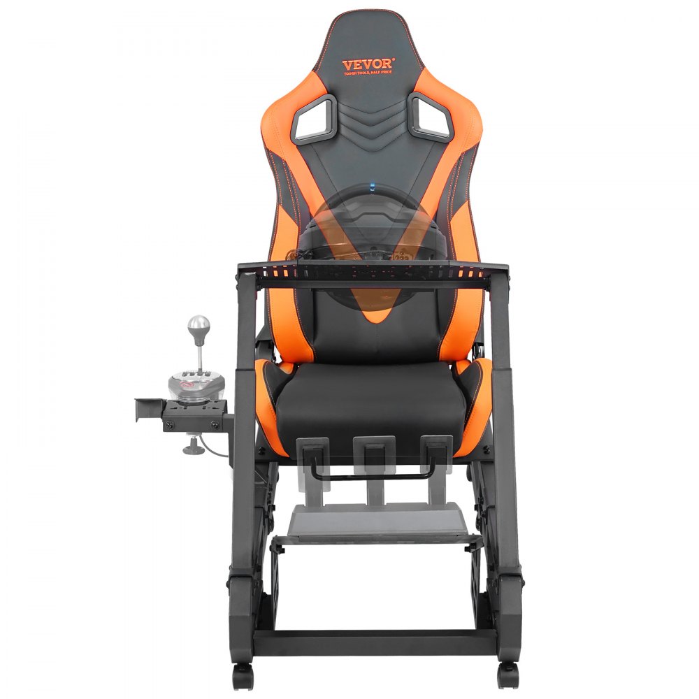 Soporte para volante de carreras VEVOR con ruedas para Logitech G923/G920/G29, cabina de simulador de conducción de acero resistente, Thrustmaster T248P, soporte para volante y pedal ajustables, carga máxima de 330 libras