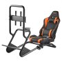 VEVOR Racing Wheel Stand, Heavy-Duty Simulator Cockpit Steering Wheel Stand with Monitor Stand, Fit Logitech G25,G27,G29,G920,G923, Thrustmaster T300RS,TX F458,T500RS,T3PA-PRO (F1/GT) and CSR Pedals