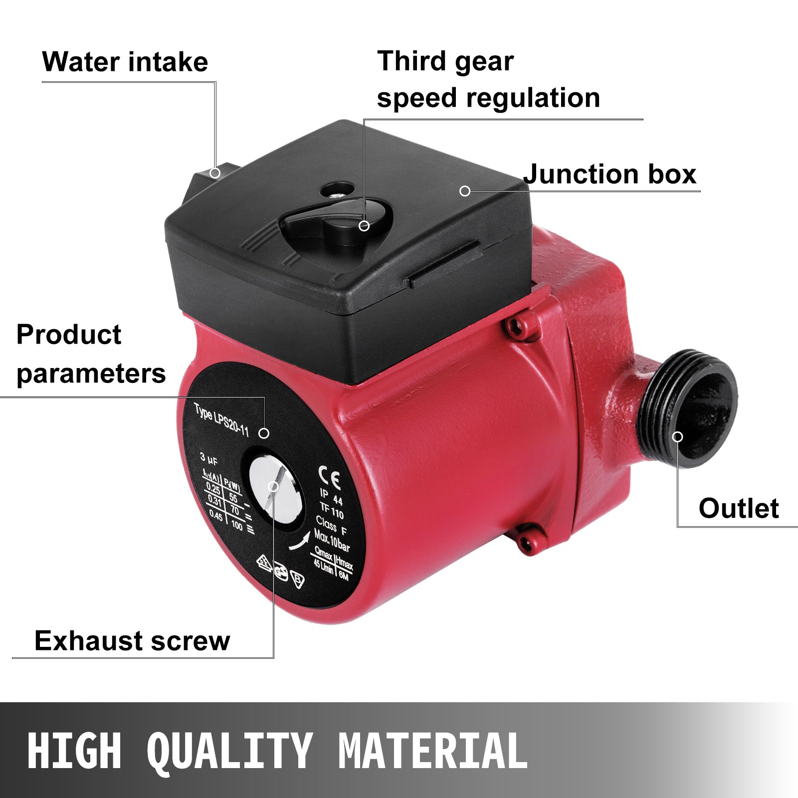 Bomba de Agua de 220V / 50Hz Bomba Elevadora de Presión de Agua Bomba Sumergible