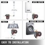 VEVOR Bomba De Circulación De Agua Caliente De 0,6 Pulgadas, 220 V, 5,3 Gpm, 90 W, 0,8 A, Para Ducha, Lavadora, Electrónica, Automática, Para El Hogar
