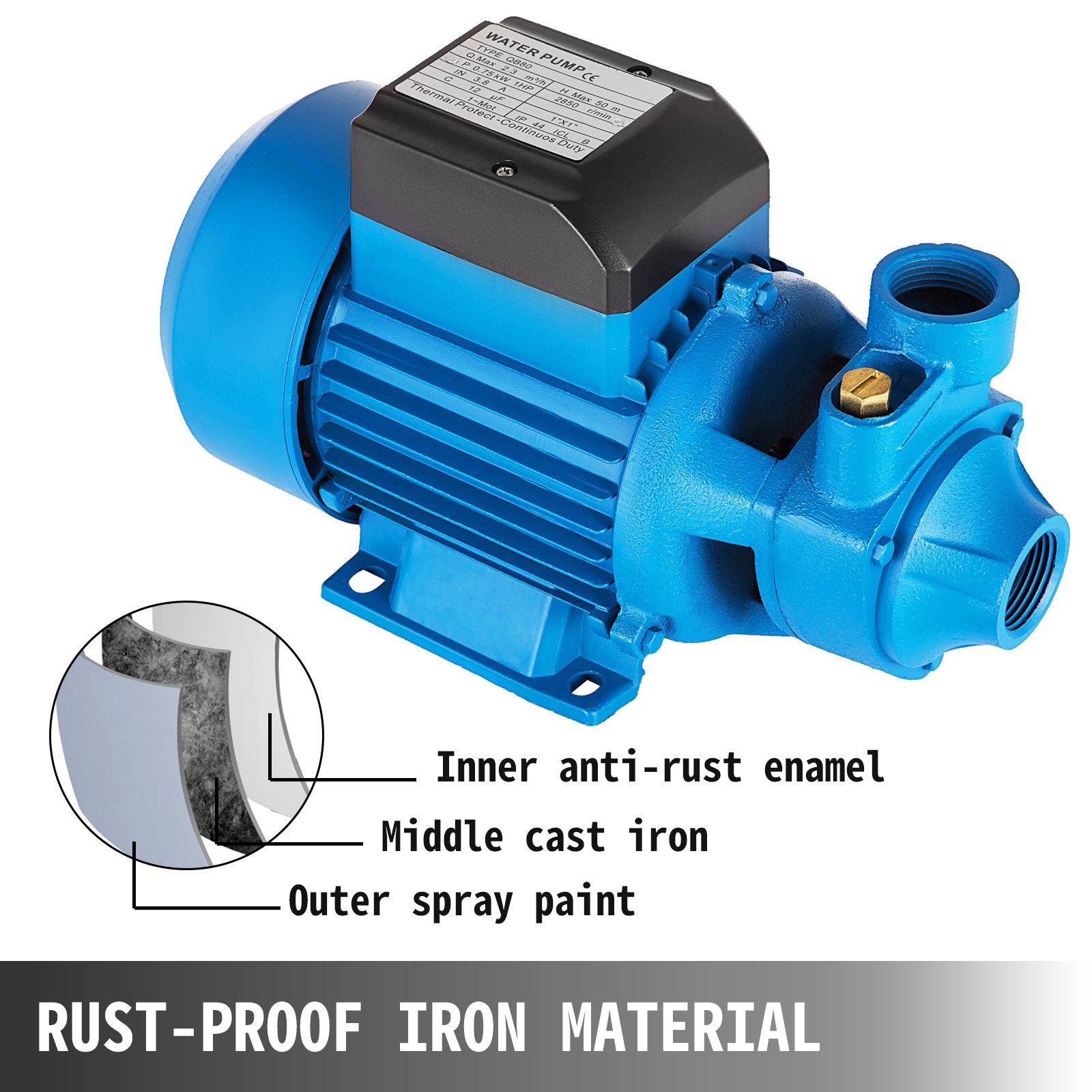 Bomba De Refuerzo Bomba De Agua 1 Hp / 750 w Bomba De Refuerzo Sumergible