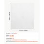 VEVOR Papel de Filtro de Aceite para Freidora 100 Hojas 38 x 33 cm, Hojas de Filtro de Repuesto, Prolonga la Vida Útil del Aceite para Un Mejor Sabor, para Restaurante, Hamburguesería, Cocina, Blanco