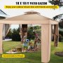 Carpa de exterior VEVOR para picnics familiares, con capacidad para 6-8 personas en un entorno de jardín.