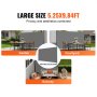 VEVOR Toldo Solar Retráctil, Pantalla de Alta Privacidad 160X300cm, Toldo Lateral de Aluminio Separador Retráctil Terraza, para Patio Jardín Gris