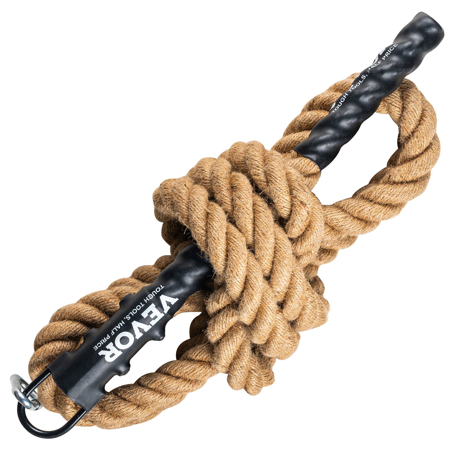 VEVOR Climbing Rope, Fitness Training Rope, Gym Rope, 6.1 m Length, 38 mm Diameter, Multi-Purpose Jute Training Rope, 227 kg, Climbing Exercises, Strength Training for Mountaineering, Climbing, Camping