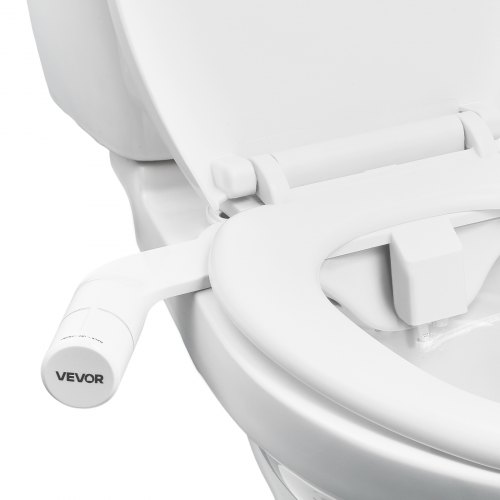VEVOR Accesorio de Bidé a Inodoro no Eléctrico con Boquilla Doble Extensible y Presión de Agua Fría Ajustable, Entrada Acero Inoxidable, para Glúteos y Lavado Íntimo, Blanco, 431 x 197 x 87 mm