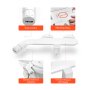 VEVOR Accesorio de Bidé a Inodoro no Eléctrico con Boquilla Doble Extensible y Presión de Agua Fría Ajustable, Entrada Acero Inoxidable, para Glúteos y Lavado Íntimo, Blanco, 431 x 197 x 87 mm