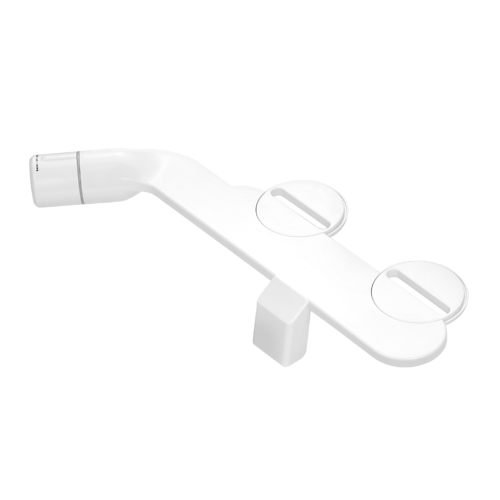 VEVOR Accesorio de Bidé a Inodoro no Eléctrico con Boquilla Doble Extensible y Presión de Agua Fría Ajustable, Entrada Acero Inoxidable, para Glúteos y Lavado Íntimo, Blanco, 431 x 197 x 87 mm