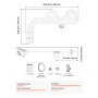 VEVOR Accesorio de Inodoro con Bidé, Asiento de Inodoro Autolimpiable con 2 Boquillas Retráctiles, Presión de Agua Ajustable y Doble Perilla(Estilo Manija), Rociador de Agua Fría Fácil de Instalar