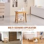 Banco de ducha de bambú VEVOR, 19,1 x 11,3 x 18,3 pulgadas, taburete de ducha impermeable con estante de almacenamiento, capacidad de carga de 330 libras, organizador de asiento de bañera de spa, para adultos, mujeres mayores, ancianos, interiores y exteriores