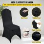50pcs Black Polyester Spandex Party Chair Covers Wedding Atmosphere Chairs