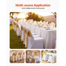 VEVOR White 12 PCS Stretch Spandex Fundas para sillas Banquete de boda Decoración