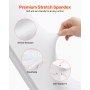 VEVOR Fundas para Sillas 30 Piezas Expandable Spandex Cubiertas de Sillas Tamaño Máximo 406x508x762 mm Fundas Plegables Desmontables para Sillas de Fiesta Decoración Boda Ceremonia Banquete, Blanco