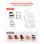 VEVOR Fundas para Sillas 30 Piezas Expandable Spandex Cubiertas de Sillas Tamaño Máximo 406x508x762 mm Fundas Plegables Desmontables para Sillas de Fiesta Decoración Boda Ceremonia Banquete, Blanco