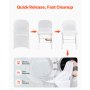 VEVOR Fundas para Sillas 30 Piezas Expandable Spandex Cubiertas de Sillas Tamaño Máximo 406x508x762 mm Fundas Plegables Desmontables para Sillas de Fiesta Decoración Boda Ceremonia Banquete, Blanco