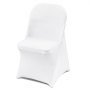 VEVOR Fundas para Sillas 30 Piezas Expandable Spandex Cubiertas de Sillas Tamaño Máximo 406x508x762 mm Fundas Plegables Desmontables para Sillas de Fiesta Decoración Boda Ceremonia Banquete, Blanco