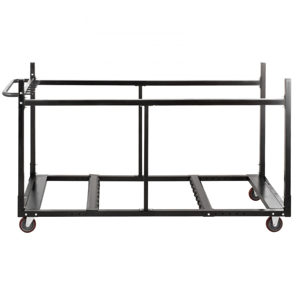 Carro Para Transportar Sillas Plegables Y Mesas Con Ruedas Con Frenos Negro