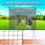 VEVOR Jaula de bateo para lanzar béisbol Softball Net 10,6 m PE resistente