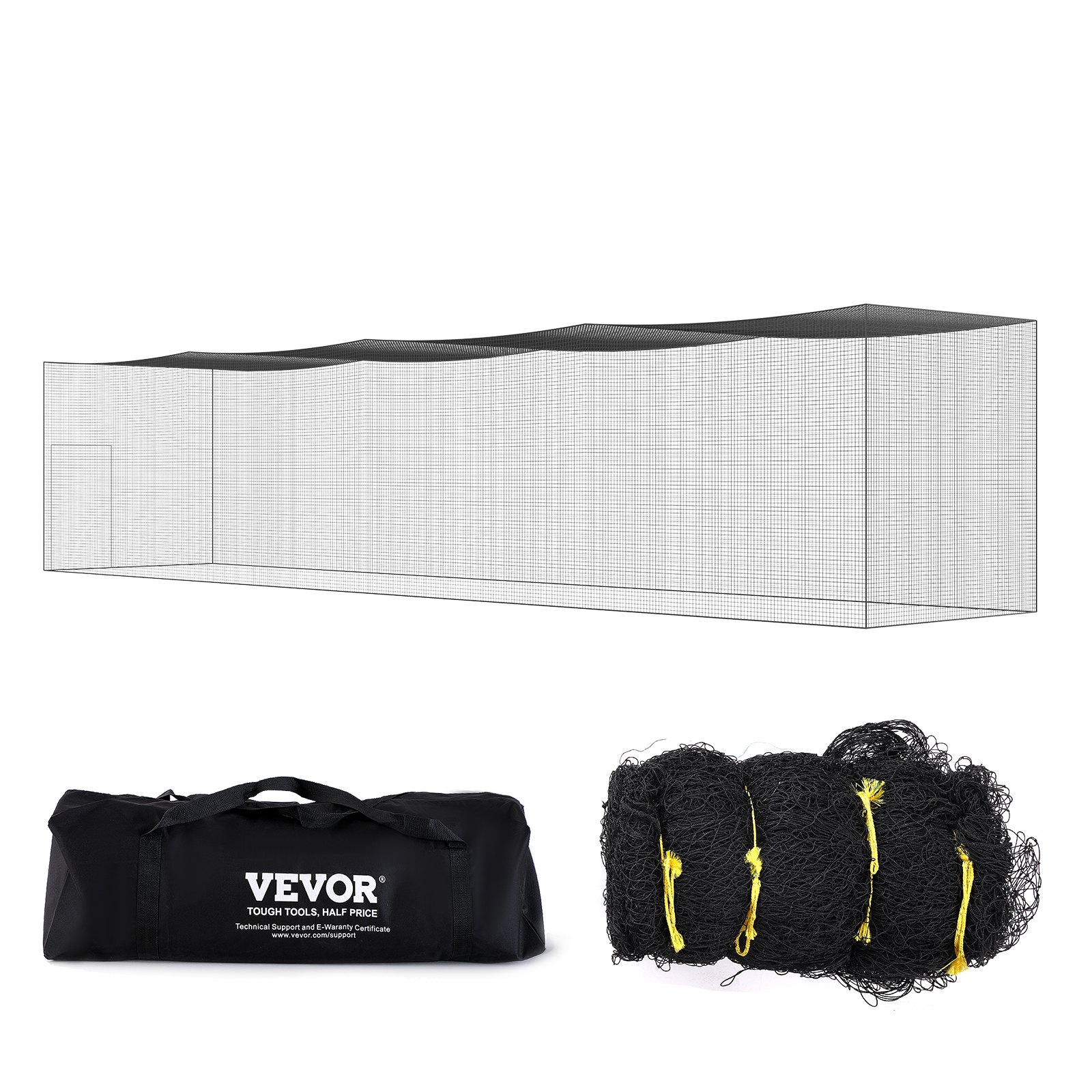 VEVOR Jaula de bateo de béisbol de 17,4 m, red de entrenamiento de bateo de softbol profesional, jaula de lanzamiento portátil con puerta y bolsa de transporte, red de PE cerrada resistente