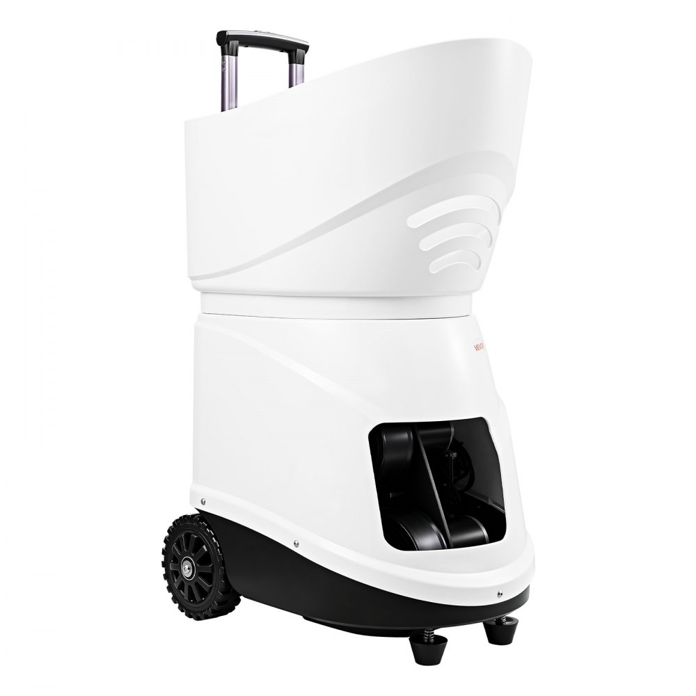VEVOR Lanzador Automático de Tenis, Plástico, Capacidad para 150 Pelotas, Control Remoto Mediante Aplicación, 20 Modos, Batería de 4 Horas de Duración, Velocidades hasta 80 mph, para Entrenamiento