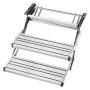 VEVOR Escalón para Autocaravana Manual de 2 Peldaños, Escalera Plegable Retráctil Carga de 199,58 kg, con Estructura de Acero y Escalones de Aleación de Aluminio, para Caravana, Remolque de Viaje