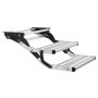 VEVOR Escalón para Autocaravana Manual de 2 Peldaños, Escalera Plegable Retráctil Carga de 199,58 kg, con Estructura de Acero y Escalones de Aleación de Aluminio, para Caravana, Remolque de Viaje
