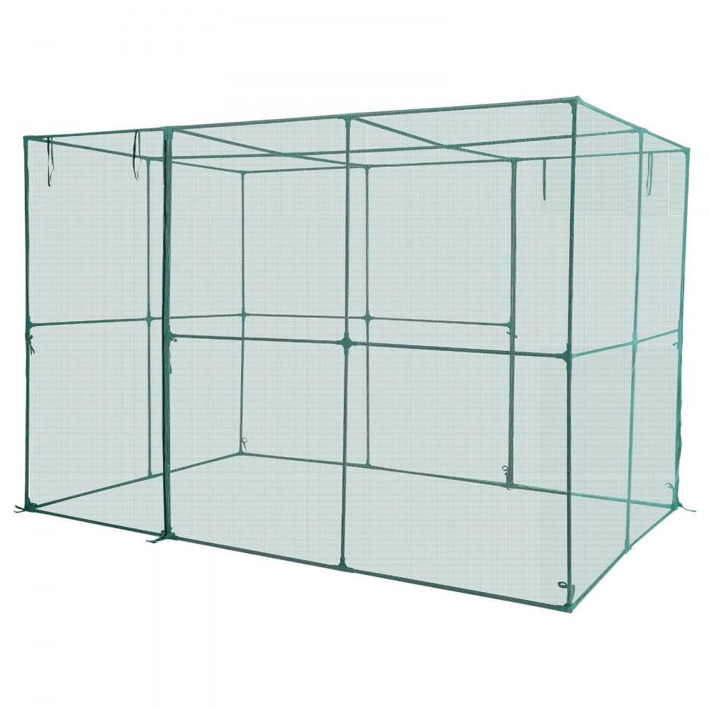 VEVOR Jaula Protectora para Cultivos, con Puerta con Cremallera, Resistente al Viento, Cubierta para Bancales Elevados de Exterior, para Jardín, Patio o Césped, 2900 x 1940 x 1940 mm, Color Verde