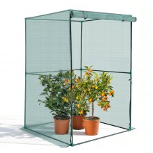 VEVOR Jaula Protectora para Cultivos, con Puerta con Cremallera, Resistente al Viento, Cubierta para Bancales Elevados de Exterior, para Jardín, Patio o Césped, 1200 x 1200 x 1800 mm, Verde, 1 ud