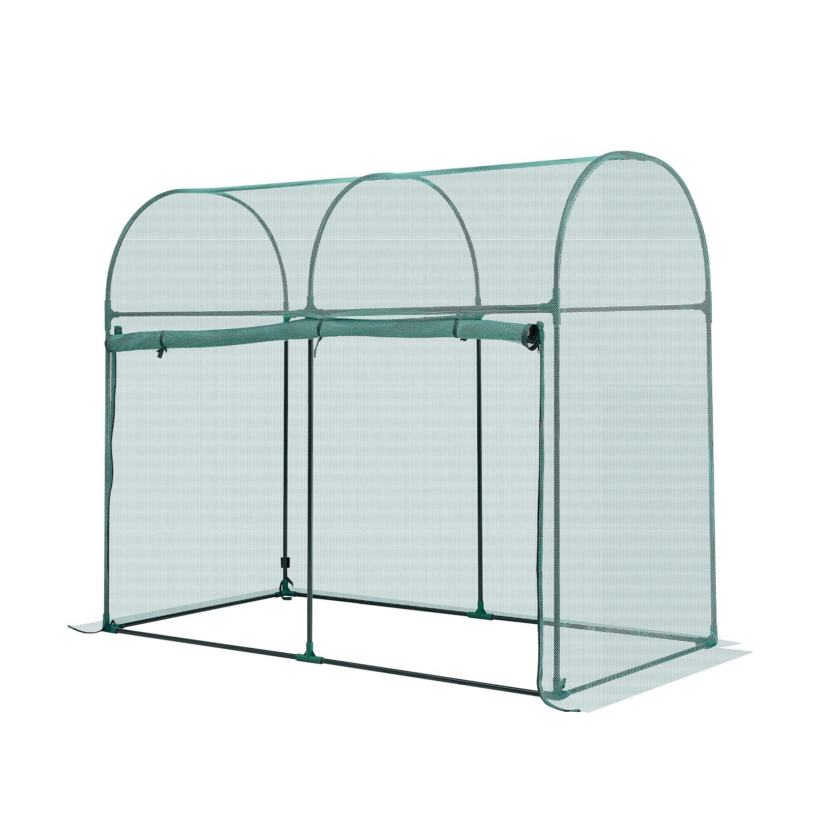 VEVOR Jaula Protectora para Cultivos, con Puerta con Cremallera, Resistente al Viento, Cubierta para Bancales Elevados Exteriores con Estructura, para Jardín, Patio y Césped, 1806 x 910 x 1500 mm