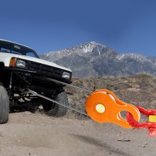 VEVOR Bloque de Arranque de Cuerda 2 Piezas Polea de Cabrestante para Coche Capacidad de Carga de 11 T Kit de Bloque de Arrebatamiento Acero al Carbono Alta Compatibilidad para Camión Tractor ATV UTV