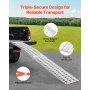 VEVOR Rampas de Aluminio 1 ud Rampas Resistentes Carga de 454 kg Rampa de Carga Estable Universal con Asas, Aptas para ATV, UTV, Motocicletas, Bicicletas Eléctricas, 3050 x 450 x 50 mm, Blanco