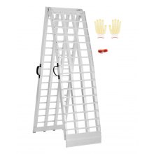 VEVOR Rampas de Aluminio Carga de 454 kg 1 Pieza Rampas de Carga con Asas Blanco