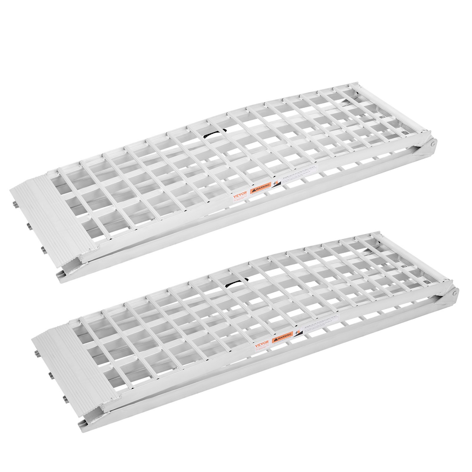 VEVOR Rampas de Aluminio 2 Piezas Rampas Resistentes, Carga de 907 kg, Rampa de Carga Estable Universal con Asas, Aptas para ATV, UTV, Motocicletas, Bicicletas Eléctricas, 3050 x 450 x 50 mm