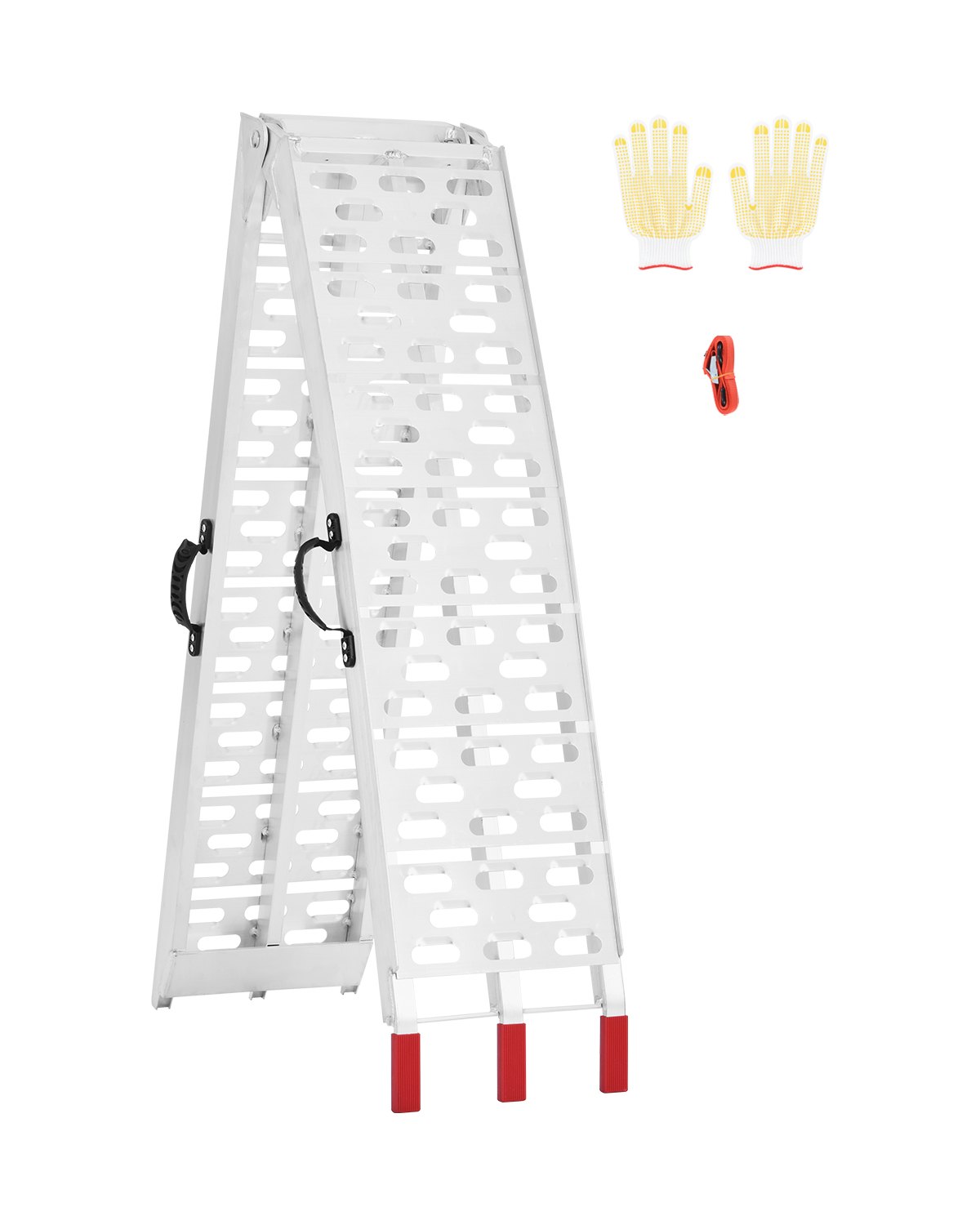 VEVOR Rampas de Aluminio Capacidad Carga 340 kg 1 Pieza Rampas Resistentes 3050 x 295 x 47 mm Rampa de Carga Estable Universal con Asas, Aptas para ATV, UTV, Motocicletas, Bicicletas Eléctricas