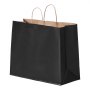 VEVOR Bolsas de Papel Kraft con Asas Resistentes 50 Unidades 40,6 x 15,2 x 30,8 cm Bolsa de Papel para Compras Duradera Bolsitas Artesanales de DIY para Cumpleaños, Bodas, Embalaje, Regalos, Negro
