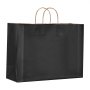 VEVOR Bolsas de Papel Kraft con Asas Resistentes 50 Unidades 40,6 x 15,2 x 30,8 cm Bolsa de Papel para Compras Duradera Bolsitas Artesanales de DIY para Cumpleaños, Bodas, Embalaje, Regalos, Negro