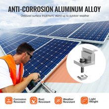 VEVOR Abrazaderas de Borde de Soporte Fijación Z para Panel Solar 35-50mm 40 PCS