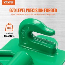 VEVOR 2 PCS Ganchos para Balde de Tractor de 9,52mm de Acero G70 6803,88kg Verde