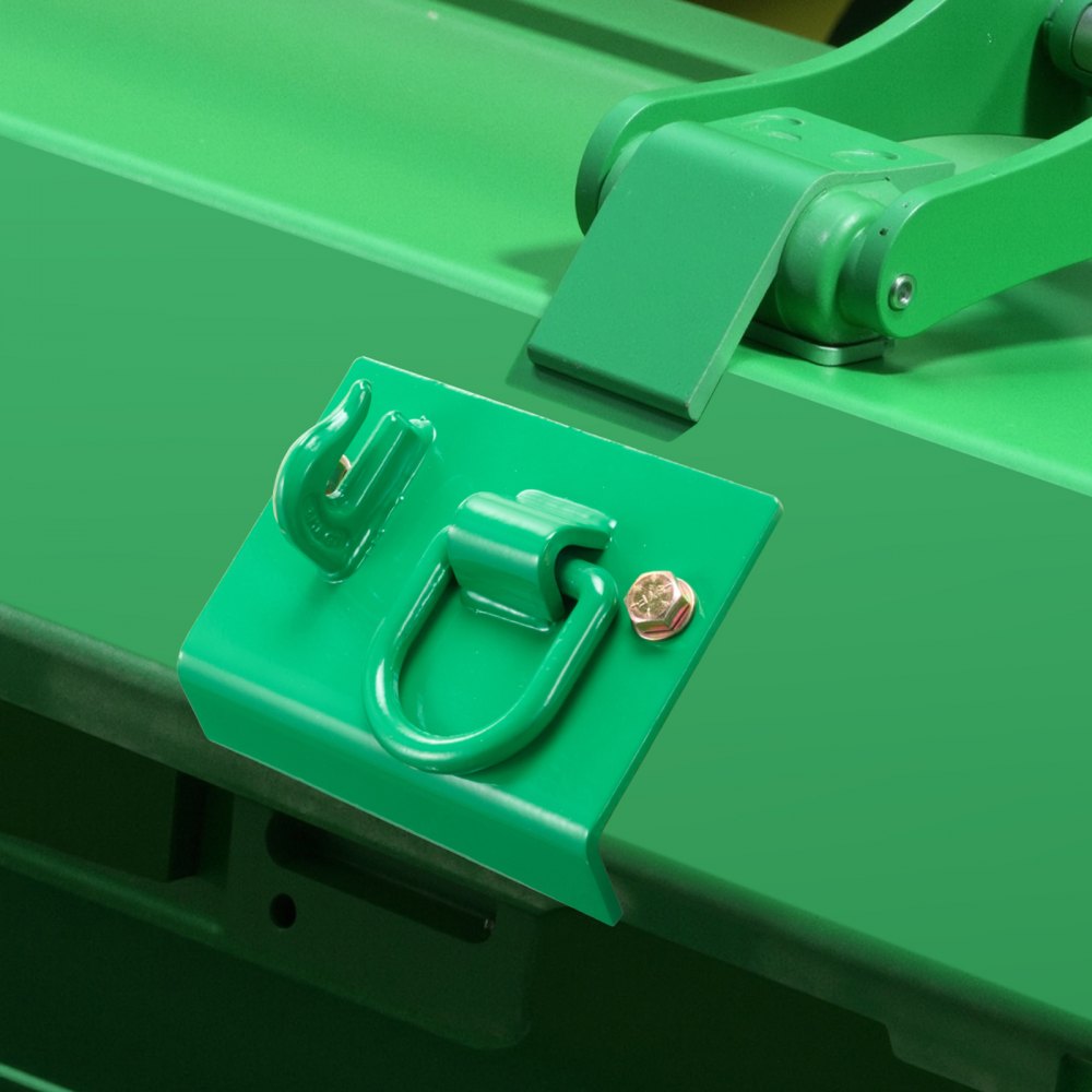 VEVOR 2 PCS Ganchos para Balde de Tractor de 7,93 mm de Acero Forjado de Grado 70 con Anillo de Amarre, Placas Traseras de 203,2 x 127 mm, Resistencia Máxima a la Rotura de 5443,1 kg, Verde