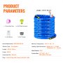 VEVOR 100 Foot Heated Water Hose for RVs, Heated Drinking Water Hose with Corrugated Cover, Frost Protection down to -45°F, Automatically Self-Regulating, 5/8 Inch Inner Diameter