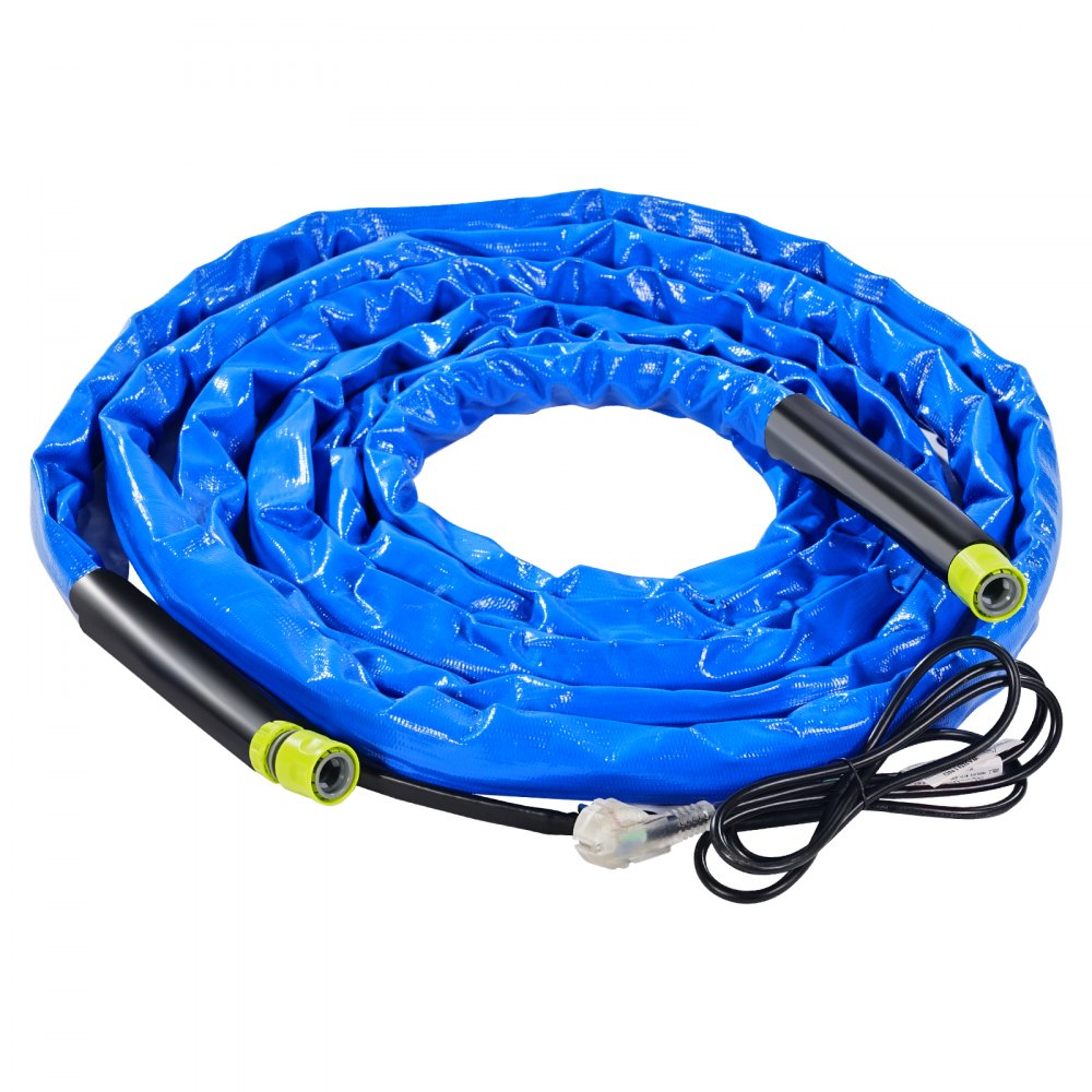VEVOR 25 Foot Heated Water Hose for RVs, Heated Drinking Water Hose with Corrugated Cover, Frost Protection down to -45°F, Automatically Self-Regulating, 5/8 Inch Inner Diameter