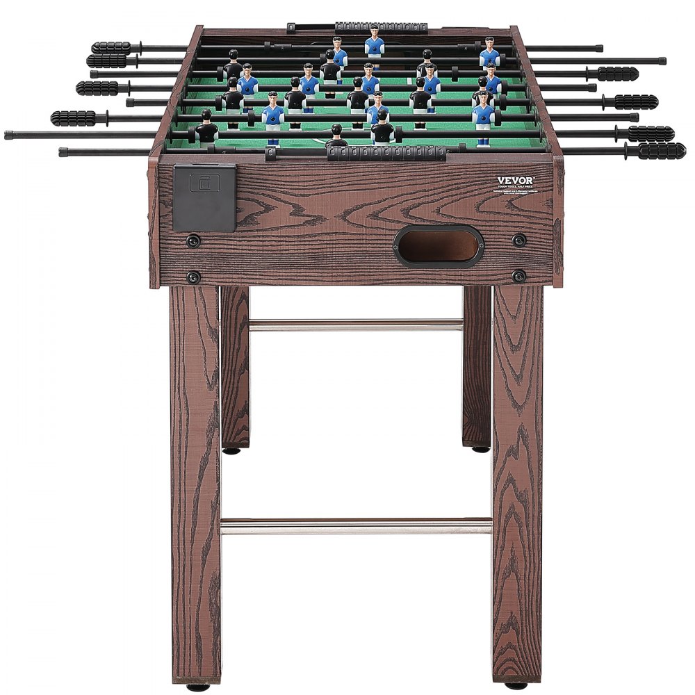 VEVOR Mesa de futbolín de tamaño estándar 1212x610x838 mm mesa de futbolín de tamaño completo para interior para hogar, familia y sala de juegos, incluye 2 pelotas y 2 portavasos