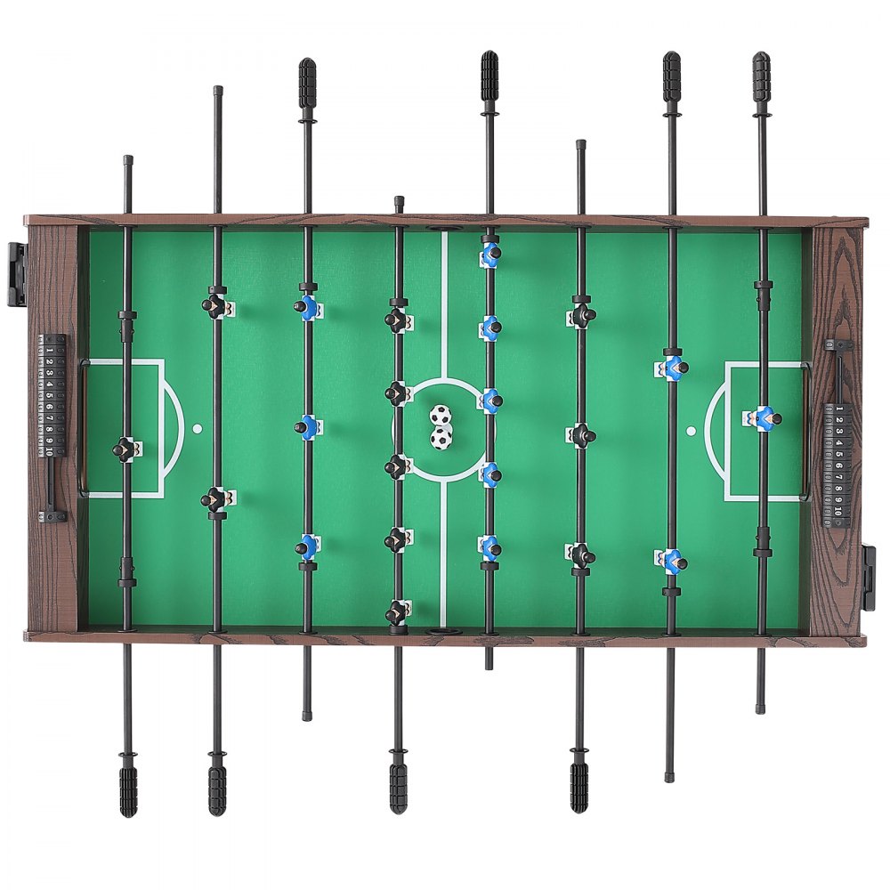 VEVOR Mesa de futbolín de tamaño estándar 1212x610x838 mm mesa de futbolín de tamaño completo para interior para hogar, familia y sala de juegos, incluye 2 pelotas y 2 portavasos