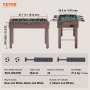 VEVOR Mesa de futbolín de tamaño estándar 1212x610x838 mm mesa de futbolín de tamaño completo para interior para hogar, familia y sala de juegos, incluye 2 pelotas y 2 portavasos