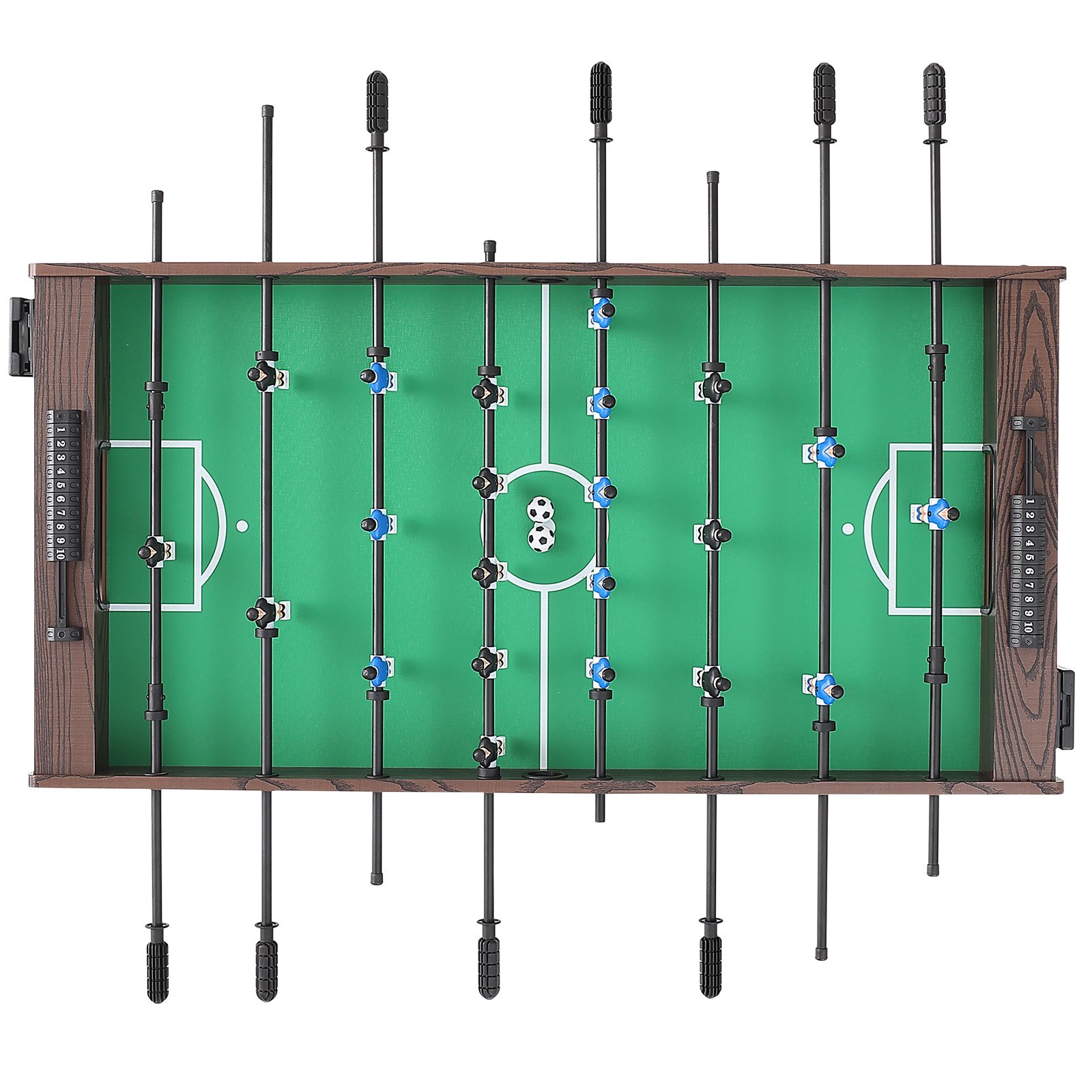 VEVOR Mesa de futbolín de tamaño estándar 1212x610x838 mm mesa de futbolín de tamaño completo para interior para hogar, familia y sala de juegos, incluye 2 pelotas y 2 portavasos